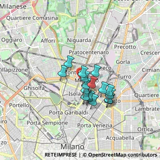 Mappa Via Privata Sarno, 20124 Milano MI, Italia (1.22)