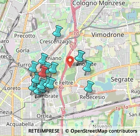 Mappa Via Casoria, 20134 Milano MI, Italia (1.72588)
