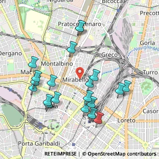 Mappa Via Cardinale Giovanni Cagliero, 20125 Milano MI, Italia (1.051)