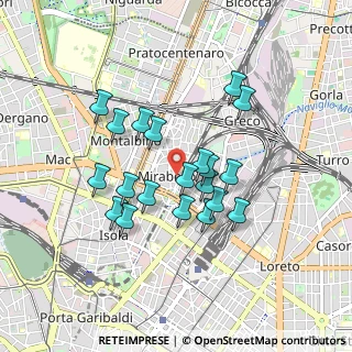 Mappa Via Cardinale Giovanni Cagliero, 20125 Milano MI, Italia (0.7375)