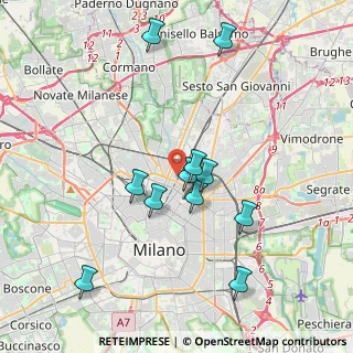 Mappa Via Cardinale Giovanni Cagliero, 20125 Milano MI, Italia (3.70636)