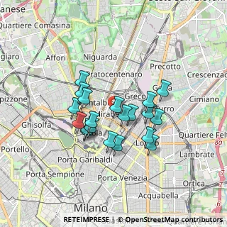 Mappa Via Cardinale Giovanni Cagliero, 20125 Milano MI, Italia (1.3795)