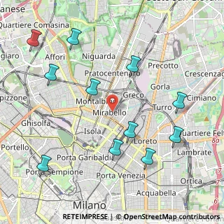 Mappa Via Cardinale Giovanni Cagliero, 20125 Milano MI, Italia (2.40091)