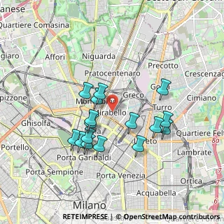 Mappa Via Cardinale Giovanni Cagliero, 20125 Milano MI, Italia (1.615)