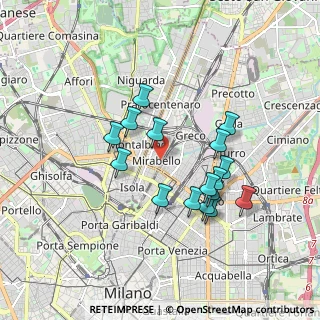 Mappa Via Cardinale Giovanni Cagliero, 20125 Milano MI, Italia (1.60688)