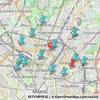 Mappa Via Cardinale Giovanni Cagliero, 20125 Milano MI, Italia (2.288)