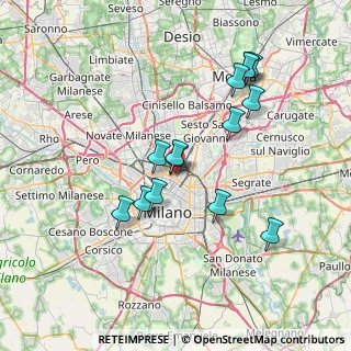 Mappa Via Cardinale Giovanni Cagliero, 20125 Milano MI, Italia (6.835)