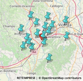 Mappa Viale Pietro Ceccato, 36075 Montecchio Maggiore VI, Italia (5.89176)