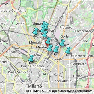 Mappa Via Eugenio Pellini, 20125 Milano MI, Italia (1.30833)