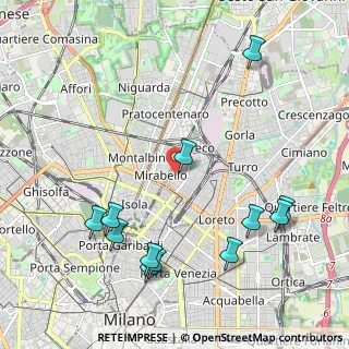 Mappa Via Eugenio Pellini, 20125 Milano MI, Italia (2.46333)