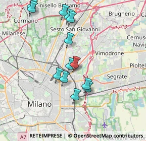 Mappa Milano, 20132 Milano MI, Italia (3.61615)