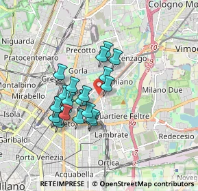 Mappa Milano, 20132 Milano MI, Italia (1.378)