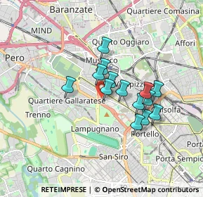 Mappa Via Civenna, 20151 Milano MI, Italia (1.27929)