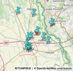 Mappa Via Vittorio Veneto n, 28062 Cameri NO, Italia (6.35357)