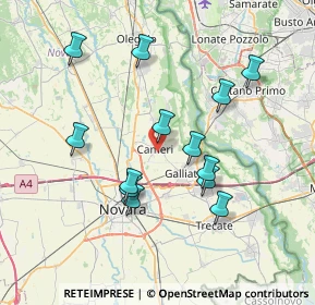 Mappa Via Vittorio Veneto n, 28062 Cameri NO, Italia (7.01769)