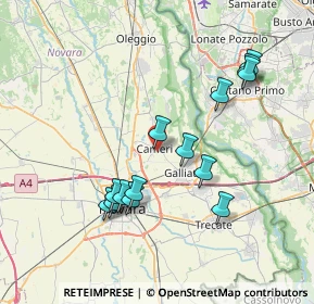 Mappa Via Vittorio Veneto n, 28062 Cameri NO, Italia (7.28786)