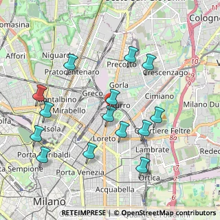 Mappa V.le Monza, 20127 Milano MI, Italia (2.08286)