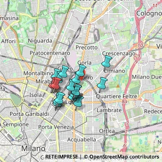 Mappa Via Bolzano, 20127 Milano MI, Italia (1.325)