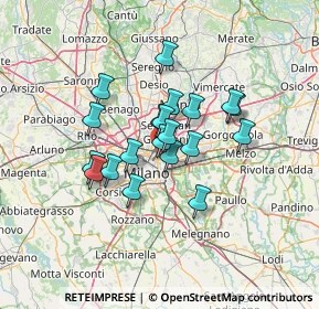 Mappa Via Bolzano, 20127 Milano MI, Italia (9.7905)