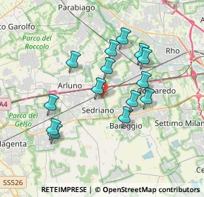 Mappa Via Amerigo Vespucci, 20018 Sedriano MI, Italia (3.22286)