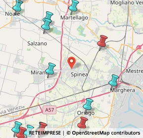 Mappa Via Giuseppe Giusti, 30038 Spinea VE, Italia (7.09529)