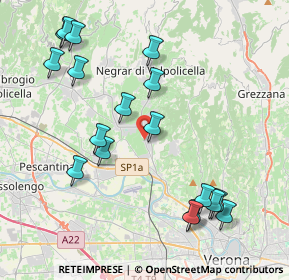 Mappa Via Camarele, 37024 Negrar di Valpolicella VR, Italia (4.54389)