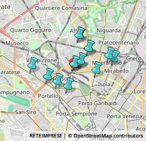 Mappa Via Nicostrato Castellini, 20158 Milano MI, Italia (1.16467)