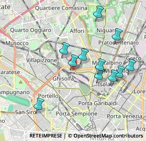Mappa Piazzale Costantino Nigra, 20158 Milano MI, Italia (1.84182)
