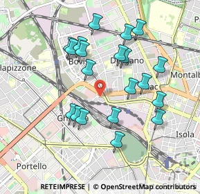 Mappa Via Nicostrato Castellini, 20158 Milano MI, Italia (0.894)