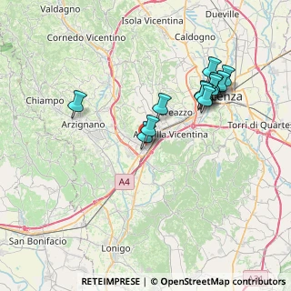 Mappa Via Don Attilio Pozzan, 36075 Montecchio Maggiore VI, Italia (7.21929)