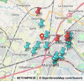 Mappa Via Pirano, 30174 Campolongo Maggiore VE, Italia (1.9535)