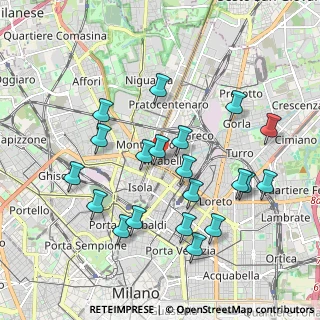 Mappa Via Vittorio Bersezio, 20125 Milano MI, Italia (1.9595)