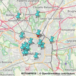 Mappa Via Vittorio Bersezio, 20125 Milano MI, Italia (3.80857)