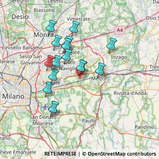 Mappa Via I Maggio, 20060 Vignate MI, Italia (6.7925)