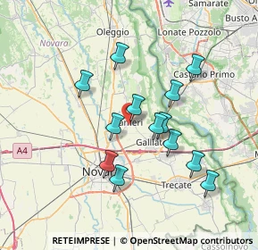 Mappa Via Marè, 28062 Cameri NO, Italia (6.32923)