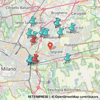 Mappa Via Leonardo da Vinci, 20090 Segrate MI, Italia (3.72133)