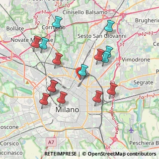 Mappa Via Edolo, 20125 Milano MI, Italia (3.81733)