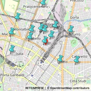 Mappa Via Edolo, 20125 Milano MI, Italia (1.08429)