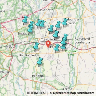 Mappa Via Gioacchino Rossini, 24040 Calvenzano BG, Italia (6.39765)