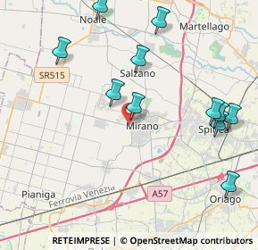 Mappa Via Sandro Pertini, 30035 Mirano VE, Italia (4.64818)