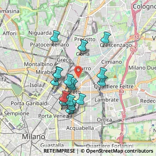 Mappa Via Marco Aurelio, 20127 Milano MI, Italia (1.606)