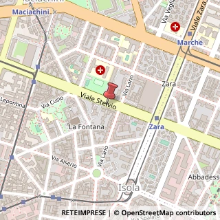 Mappa Viale Stelvio, 25, 20159 Milano, Milano (Lombardia)