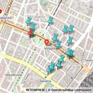Mappa Via della Maggiolina, 20124 Milano MI, Italia (0.255)