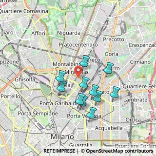 Mappa Via della Maggiolina, 20124 Milano MI, Italia (1.53909)