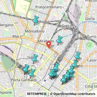 Mappa Via della Maggiolina, 20124 Milano MI, Italia (1.408)