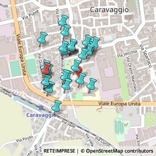 Mappa Viale Papa Giovanni XXIII, 24043 Caravaggio BG, Italia (0.18214)