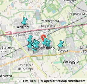 Mappa Via Gioacchino Rossini, 20018 Sedriano MI, Italia (1.24636)