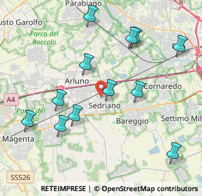 Mappa Via Gioacchino Rossini, 20018 Sedriano MI, Italia (4.245)