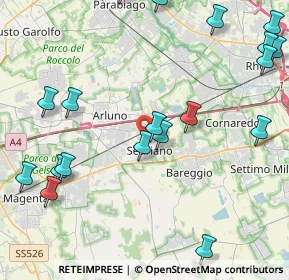 Mappa Via Gioacchino Rossini, 20018 Sedriano MI, Italia (5.6375)