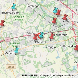 Mappa Via Gioacchino Rossini, 20018 Sedriano MI, Italia (5.40182)